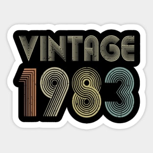 37th Birthday Gift Vintage 1983 Classic Men Women 37 Years Sticker